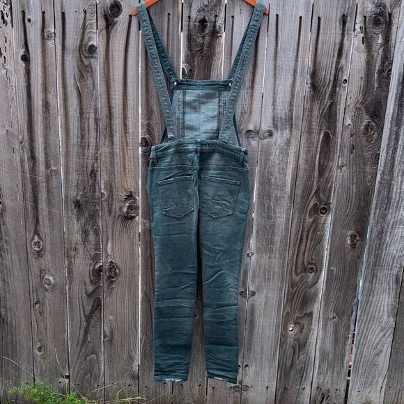 Free People Washed Denim Overalls Womens Size 25 - Picture 4 of 11